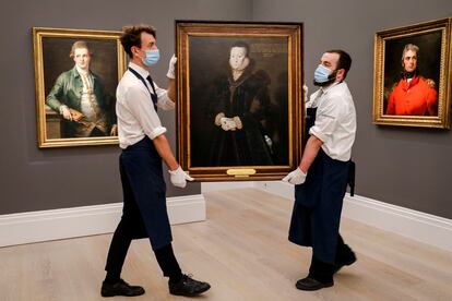 Cuadros a subasta en Sotheby's, en Londres.