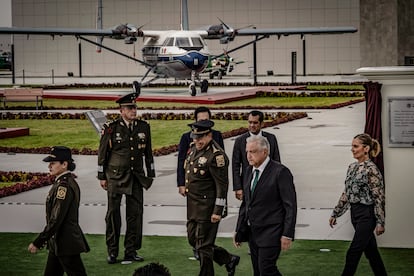 Presidente de México, Andrés Manuel López Obrador en Aeropuerto Felipe Ángeles