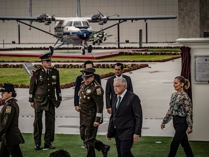 Presidente de México, Andrés Manuel López Obrador en Aeropuerto Felipe Ángeles