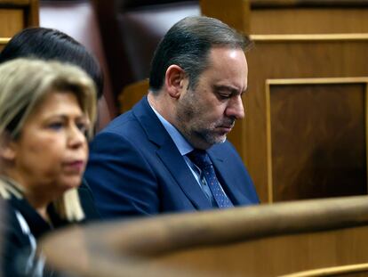 José Luis Ábalos, este jueves en el pleno del Congreso.