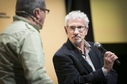 Santiago Vidal, durante un acto electoral de Esquerra.