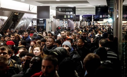 Estación del Norte (París), este lunes.