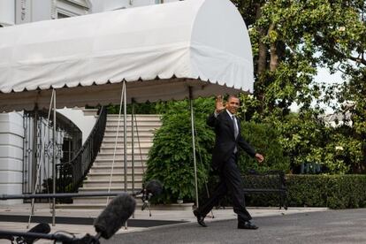 Obama abandona la Casa Blanca este viernes de camino a Camp David.