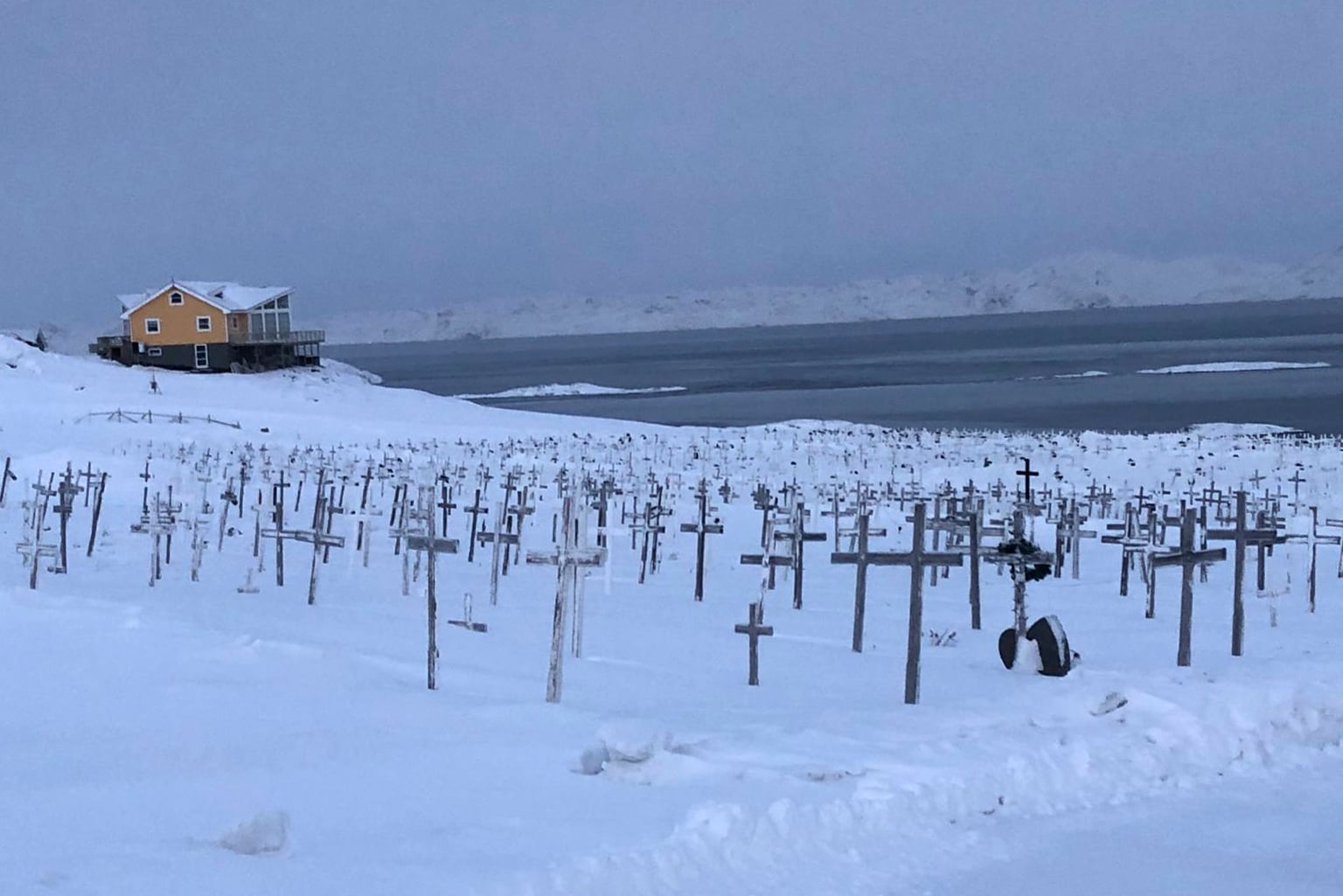 Cementerio de Nuuk, a las afueras de la ciudad.