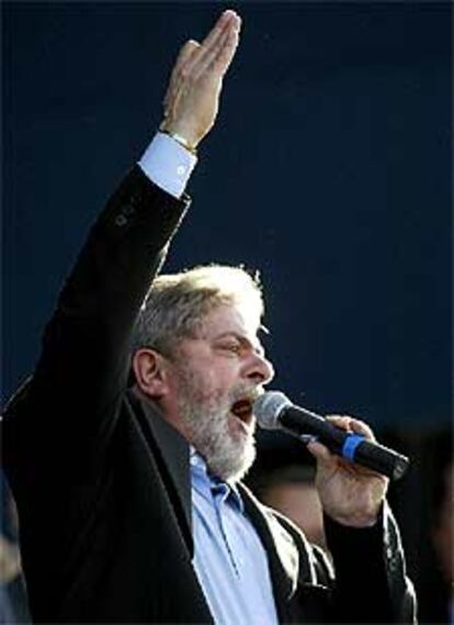 Lula, durante su intervención en el Foro Social Mundial de Porto Alegre.