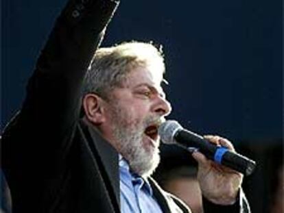 Lula, durante su intervención en el Foro Social Mundial de Porto Alegre.
