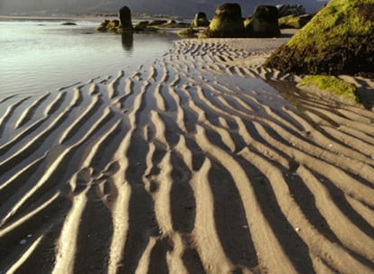 La playa de La Carnota en A Coruña, ocho kilómetros de campiña costera.