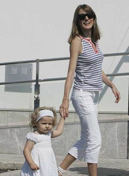 Doña Letizia, con Leonor en Palma.