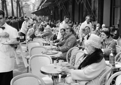 Bistró francés en 1960.