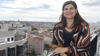 Teresa Azcona, en un hotel del centro de Madrid donde se desarrolló la entrevista. 