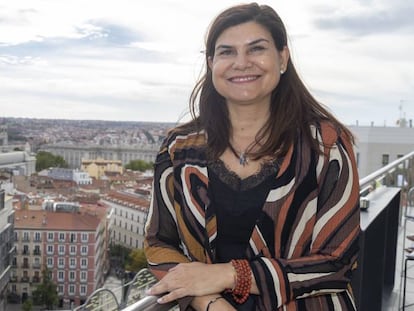 Teresa Azcona, en un hotel del centro de Madrid donde se desarrolló la entrevista. 
