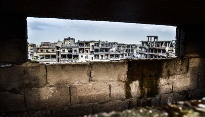 Vistas sobre um dos bairros de Raqa (Sria).