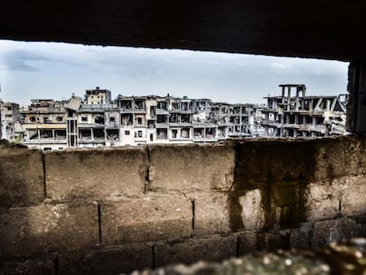 Vistas sobre um dos bairros de Raqa (Síria).