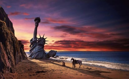 Un fotograma de 'El planeta de los simios'.