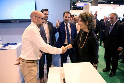 La Ministra de Energía, Teresa Ribera, durante su visita a la Feria GENERA, de Energía y Medio Ambiente, de la semana paada en IFEMA, Madrid.-EFE/Santi Donaire