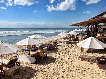 Vista de la playa de Balangan en Bali (Indonesia).