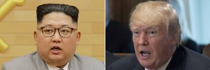  Kim Jong-un y Donald Trump.