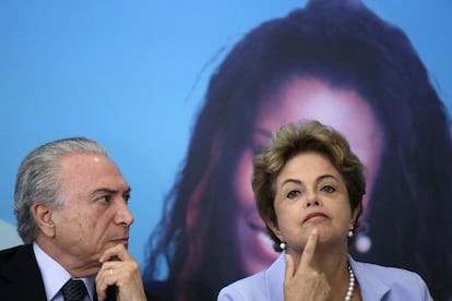 Michel Temer e Dilma Rousseff, em agosto de 2015