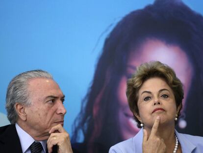 Michel Temer e Dilma Rousseff, em agosto de 2015