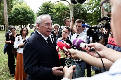 El primer ministro francés, Francois Bayrou, en la finca Bierville en Boissy-la-Rivière, al sur de París, el martes.