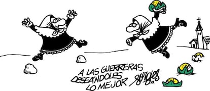 Viñeta de apoyo de Forges a las Guerreras.