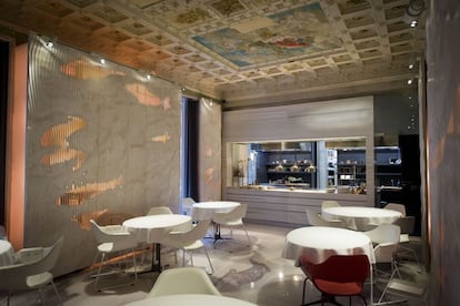 La sala del restaurante Alkimia, en Barcelona.