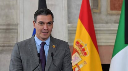 Pedro Sánchez, este viernes, en Roma.