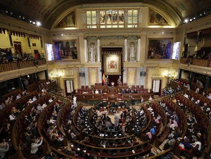 Salão do Congresso, durante homenagens do 4º centenário da morte de Cervantes.