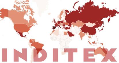 GRÁFICO. Las 7.475 tiendas de Inditex en el mundo