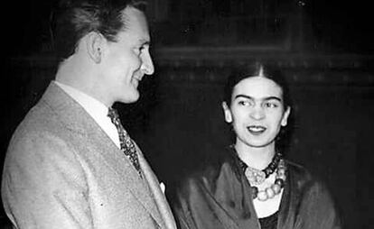 Josep Bartolí i Frida Khalo en una imatge sense data ni autor.