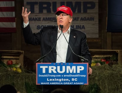 Donald Trump during a campaign stop in South Carolina.