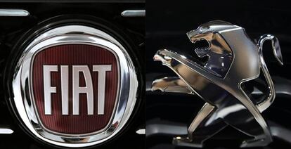 Logos de Fiat y Peugeot.