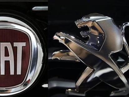 Logos de Fiat y Peugeot.