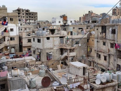 Vista do campo de refugiados de Shatila, perto de Beirute.