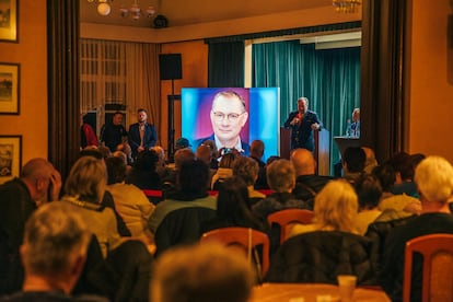 Mitin de Tino Chrupalla, copresidente del partido de extrema derecha Alternativa para Alemania (AfD), en la localidad alemana de Zittau.