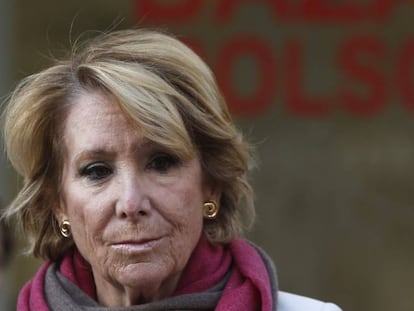 Esperanza Aguirre portavoz del PP en el Ayuntamiento de Madrid, el pasado jueves. 