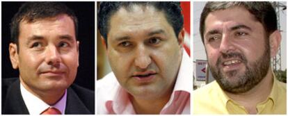 Los tres aspirantes a liderar el PSM: Tomás Gómez, José Cepeda y Manuel García-Hierro.