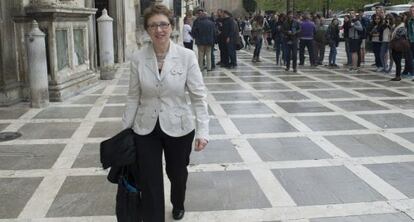 Carmen Martínez Aguayo, tras su declaración ante el TSJA en Granada.