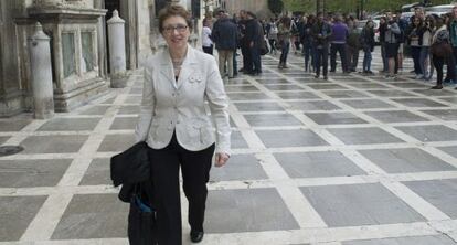 Carmen Mart&iacute;nez Aguayo, tras su declaraci&oacute;n ante el TSJA en Granada.