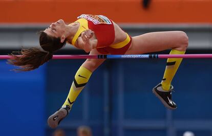 Beitia, durante los Europeos de Atletismo en Ámsterdam.