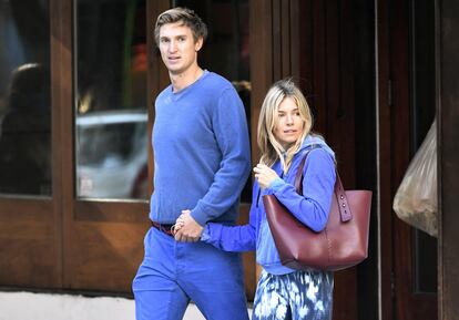 Sienna Miller y Lucas Zwirner, en septiembre de 2019 en Nueva York.