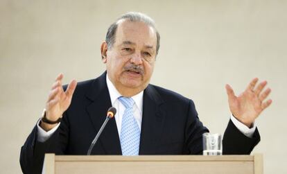 El empresario mexicano Carlos Slim, primer accionista de FCC.