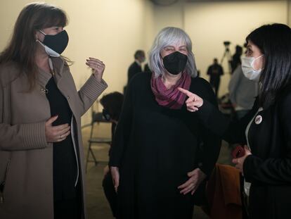 Laura Borràs (Junts), Dolors Sabater (CUP) y Marta Vilalta (Esquerra), en una imagen de archivo.