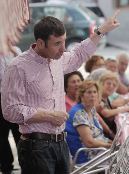 El secretario general del PSM, Tomás Gómez, durante un acto en El Álamo.