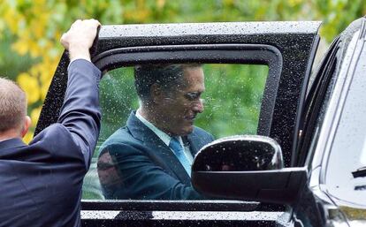 Romney, el domingo, después de acudir a un servicio religioso en la zona metropolitana de Boston.