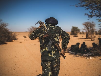 Miembros del Frente Polisario en el Sáhara Occidental, en enero del año pasado.