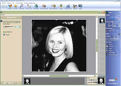 El nuevo MSN 8 con la pantalla del editor de fotografías.