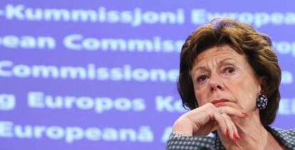 Neelie Kroes, excomisaria europea de Competencia.