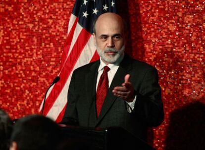 Ben Bernanke, durante su intervención en el consejo de gobernadores.