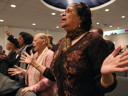 Celebração de uma missa em Nova York.